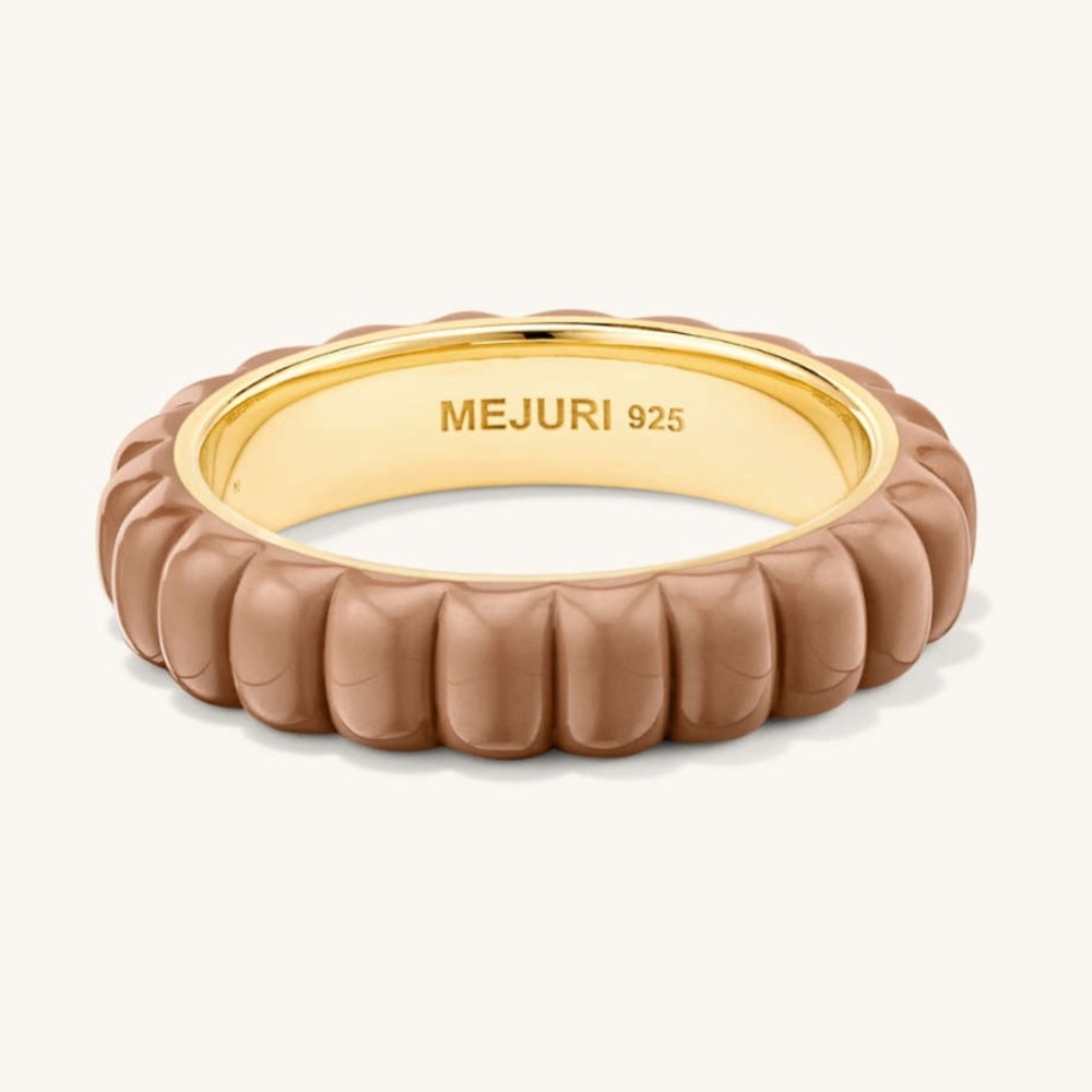 Mejuri Gold and Brown Ring